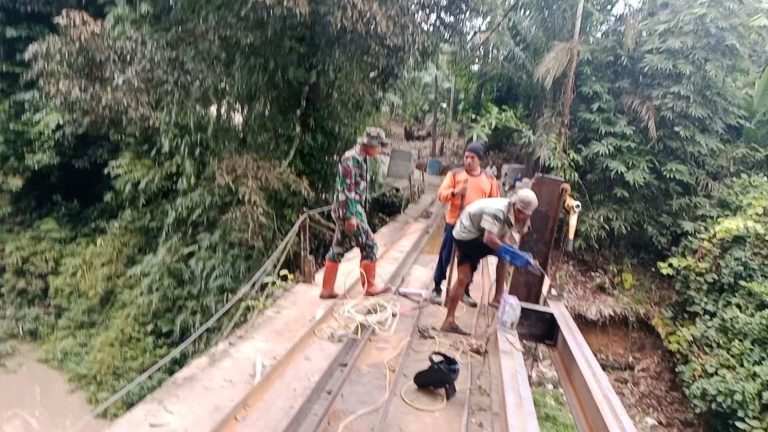 Kodim 0207/Simalungun Pembangunan Jembatan Bah Boluk di Simalungun Capai Progres 41,10 Persen
