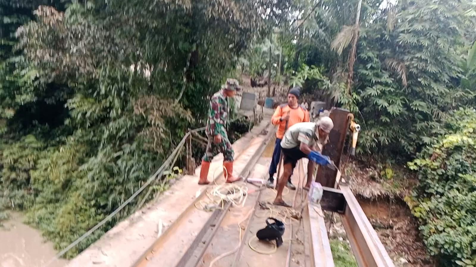 Kodim 0207/Simalungun Pembangunan Jembatan Bah Boluk di Simalungun Capai Progres 41,10 Persen